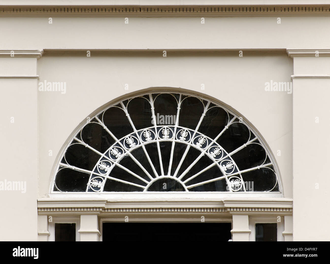 fanlight on doorway of house, Edinburgh, Scotland Stock Photo