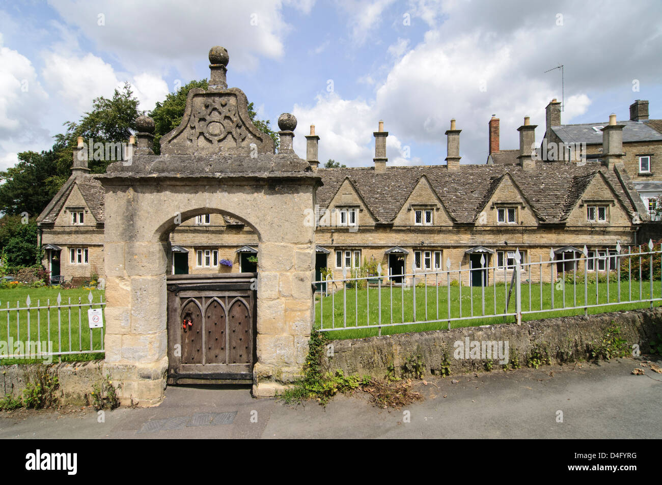 The gabled almshouses, in Church Street, (Chipping Norton, Cotswolds