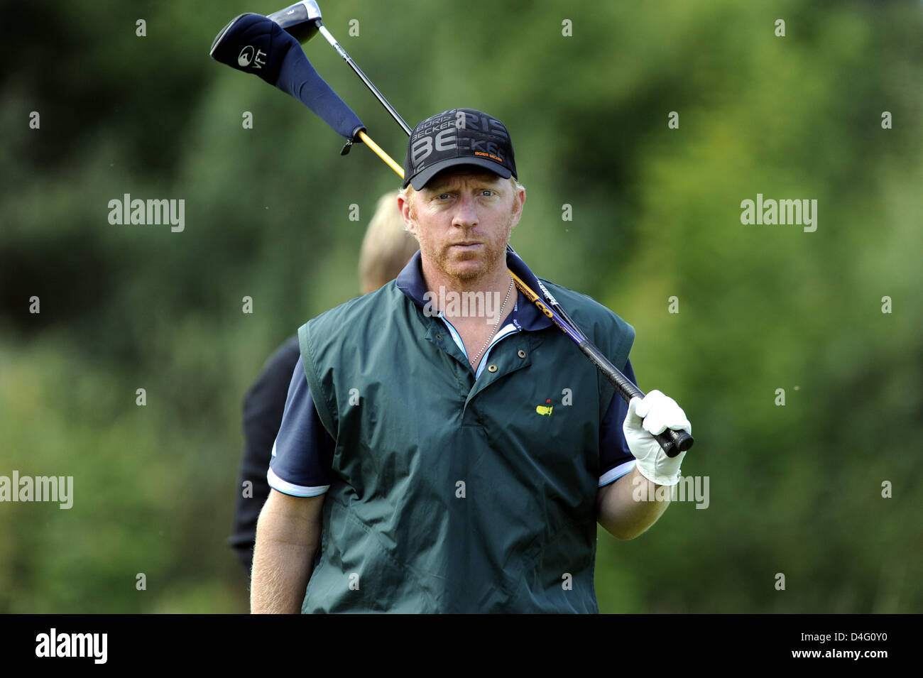 Ex-tennis professional Boris Becker takes part in the Mercedes-Benz Championship Pro-Am at the golf course of 'Gut Laerchenhof' in Cologne-Pulheim, Germany, 10 September 2008. Photo: Joerg Carstensen Stock Photo