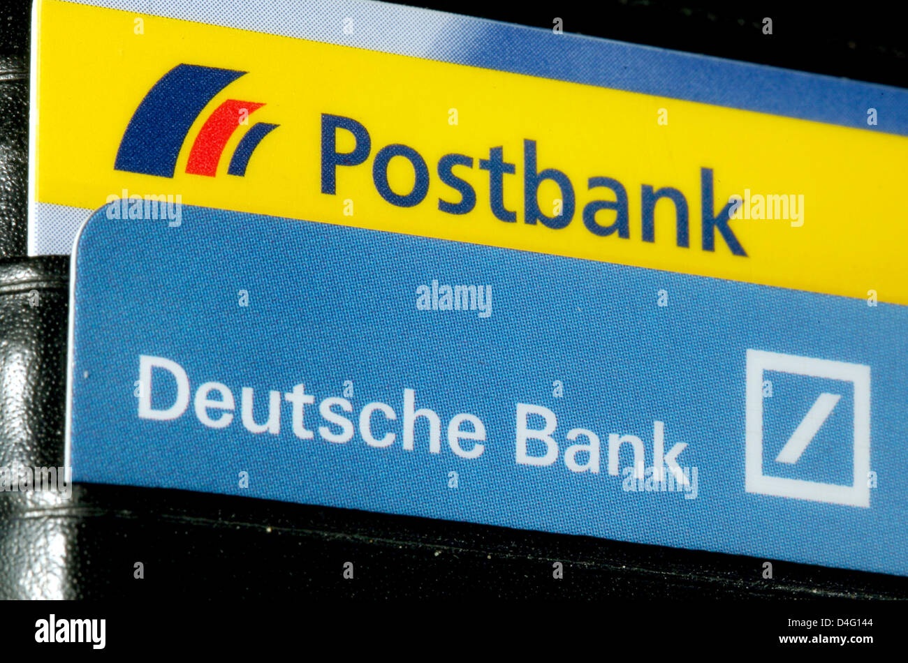 Cheque Cards Of Deutsche Bank And Postbank Are Pictured In A Wallet In Duesseldorf Germany 11 September 08 Deutsche Bank And Deutsche Post Have Confirmed Advanced Talks On 10 September 08 About