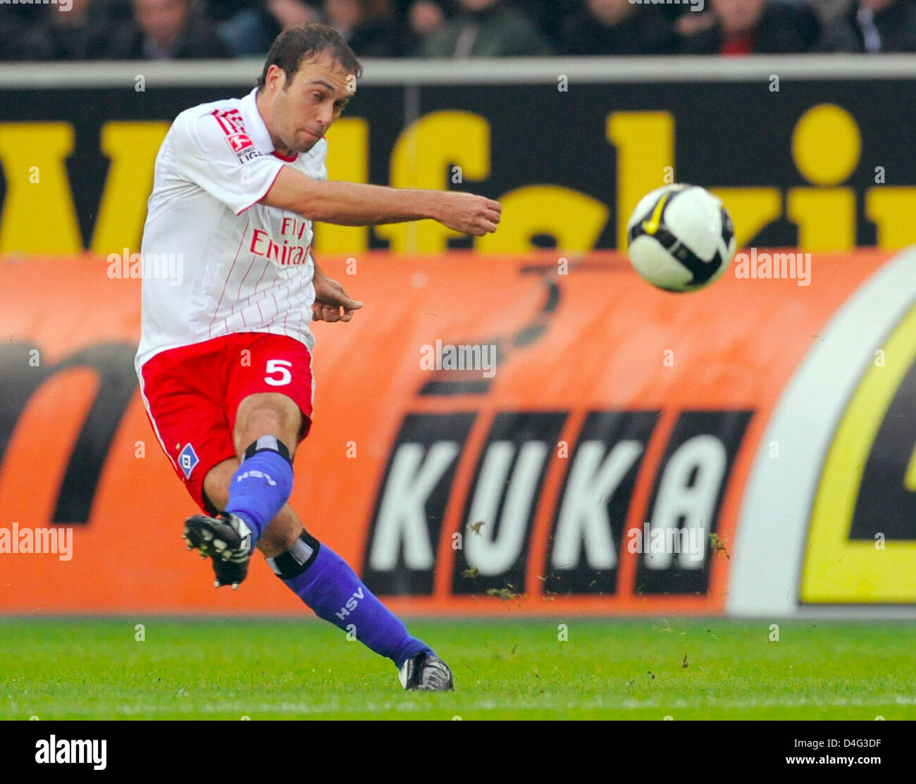 Mathijsen Dutch Joris Mathijsen of Hamburger SV is shown in action during the ...