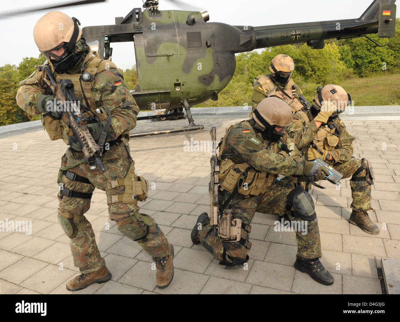 German Bundeswehr Soldiers Of The Special Forces Commando KSK Stock 