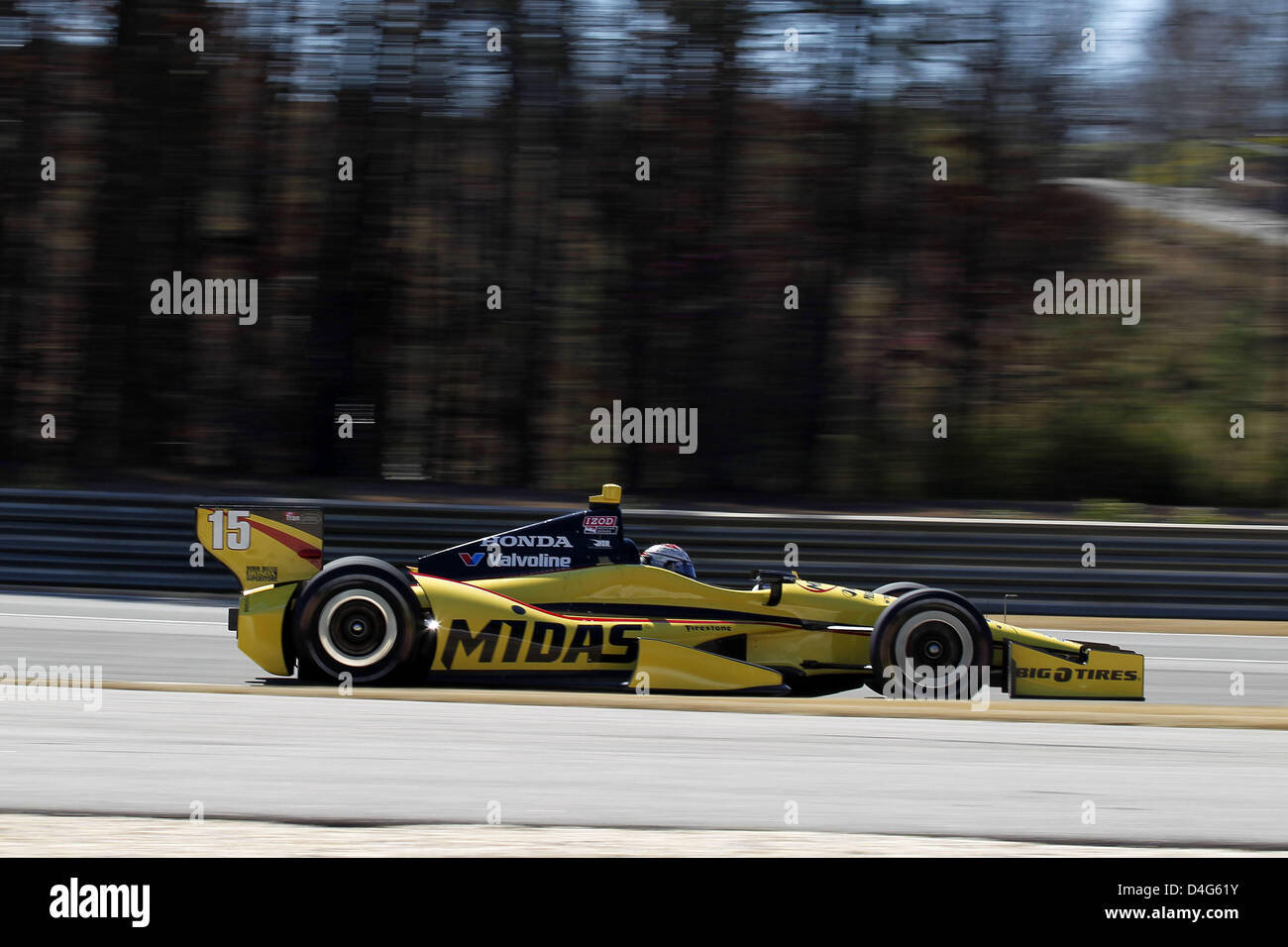 March 12, 2013 - Birmingham, Alabama, U.S - Indycar Testing at Barber Motorsport Park, Birmingham,AL, March 11-13 2013, GRAHAM RAHAL, Rahal Letterman Lannigan Racing (Credit Image: © Ron Bijlsma/ZUMAPRESS.com) Stock Photo