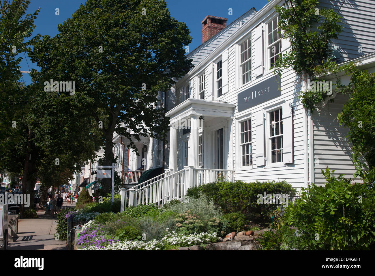 SHOPS MAIN STREET SAG HARBOR LONG ISLAND NEW YORK STATE USA Stock Photo