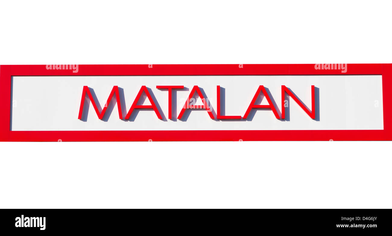 Matalan store sign on the side of the store Stock Photo