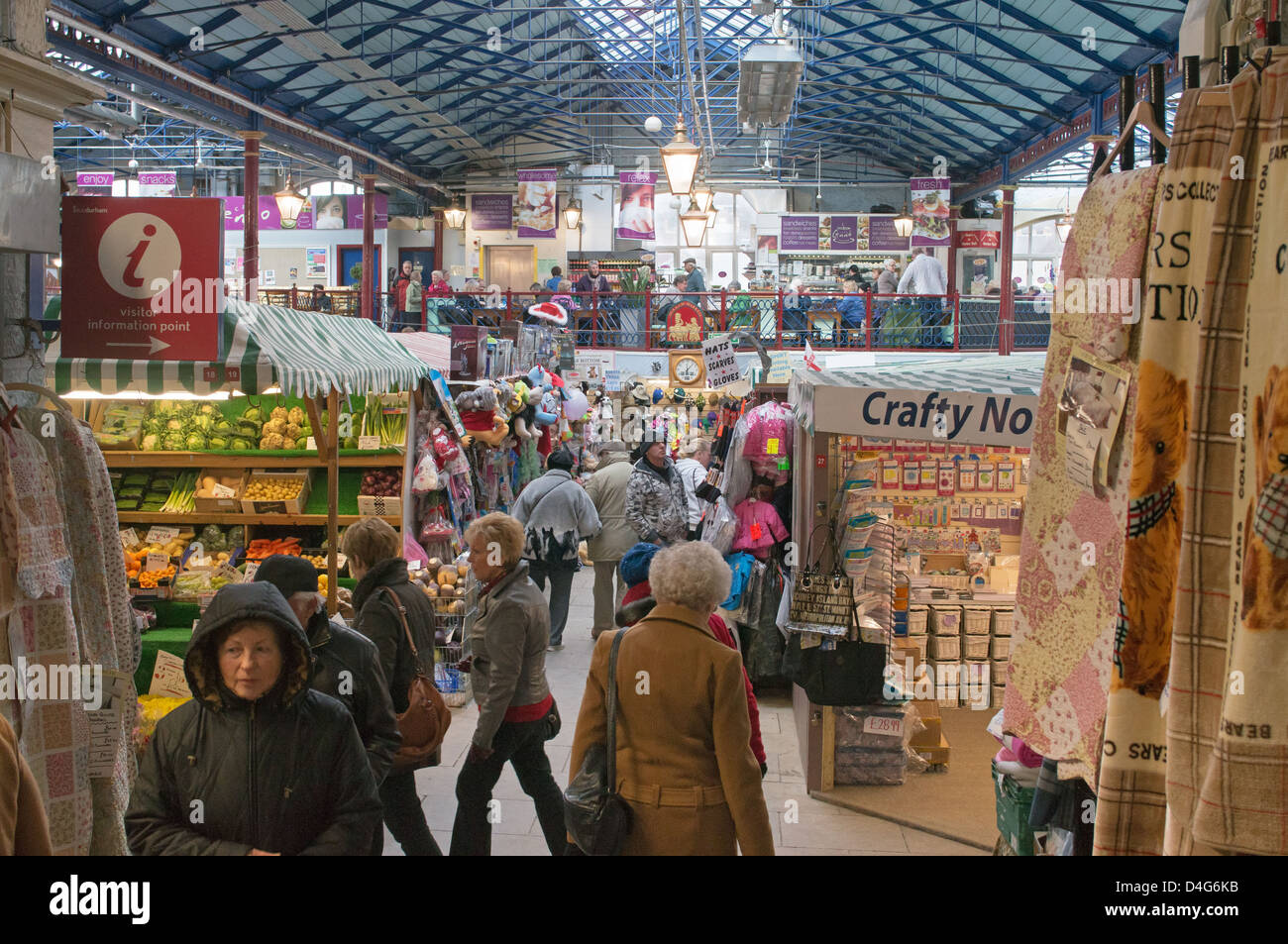 Durham city indoor market hall hires stock photography and images Alamy