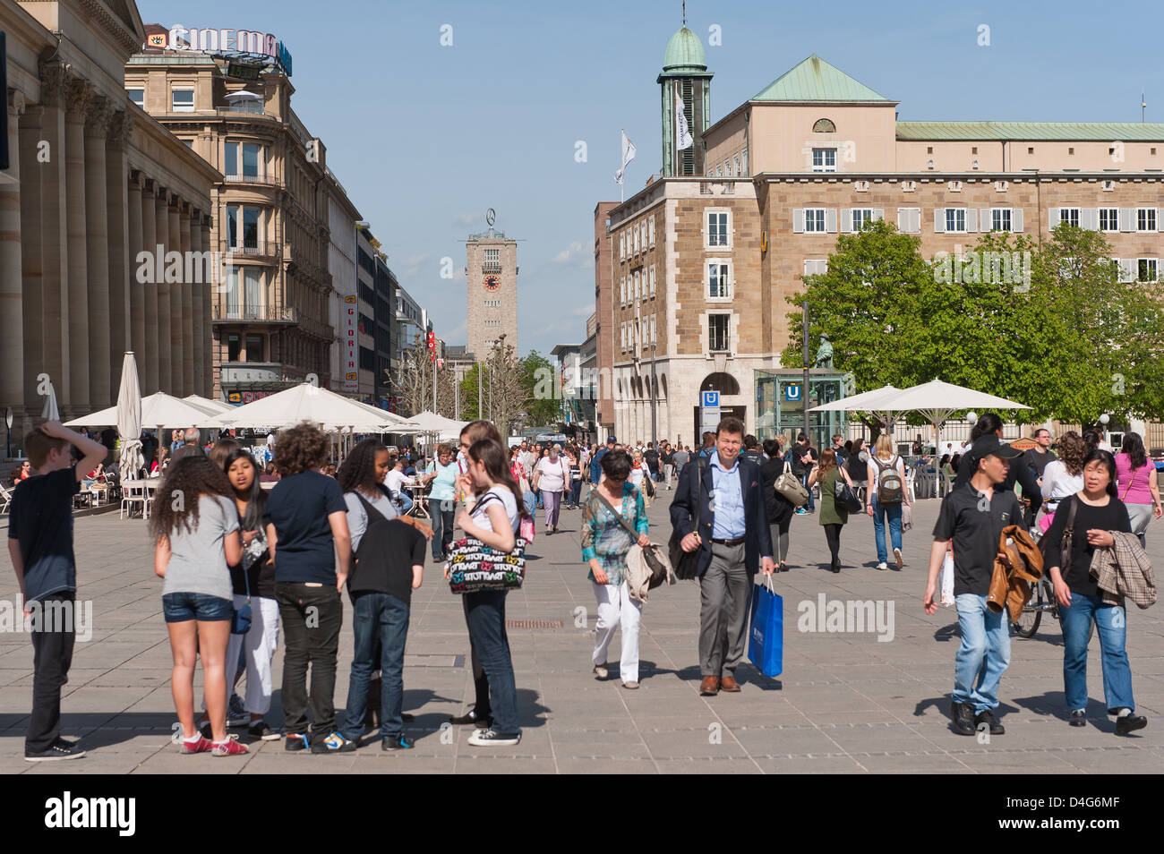 Stuttgart, Germany, in the passers Koenigstrasse Stock Photo - Alamy