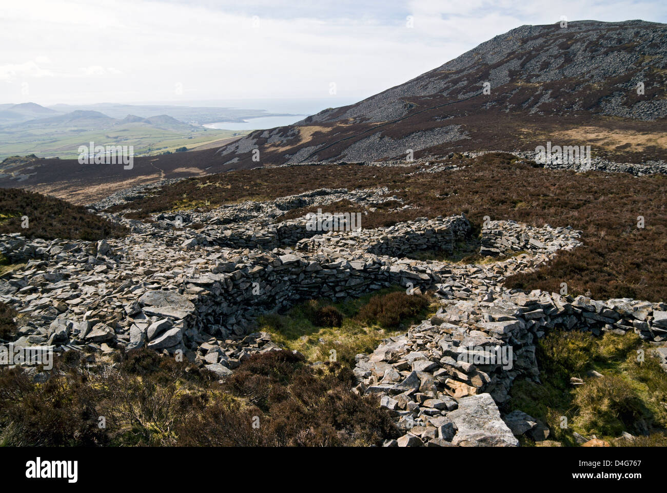 Iron Age Houses, Tre'r Ceiri, Hill Fort, Yr Eifl Mountains, Lleyn