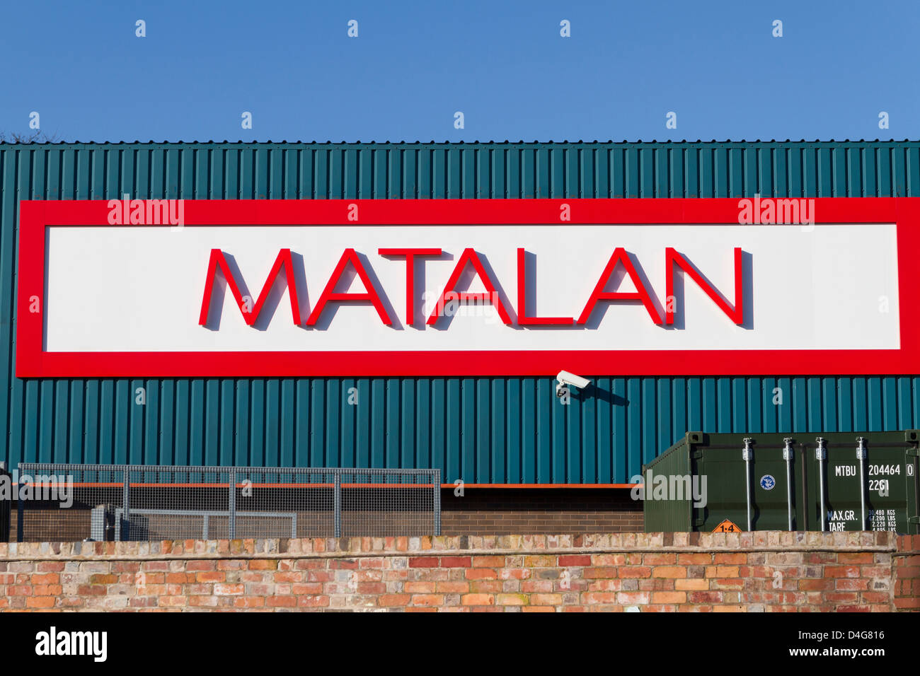 Matalan store sign on the side of the store Stock Photo