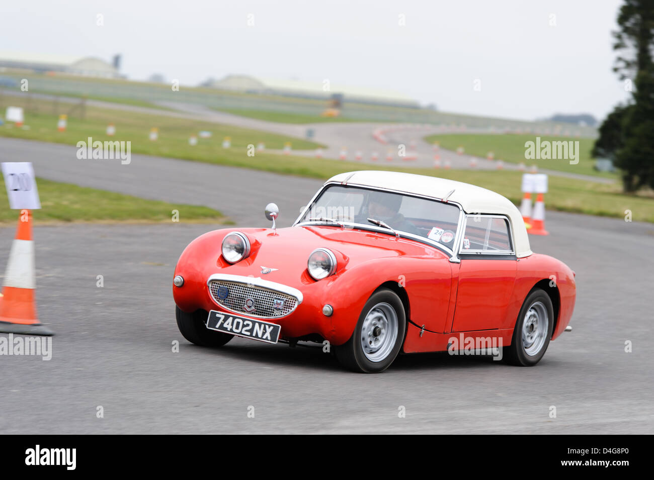 A car taking part in an AutoSolo event at the Cotswold Airport in ...