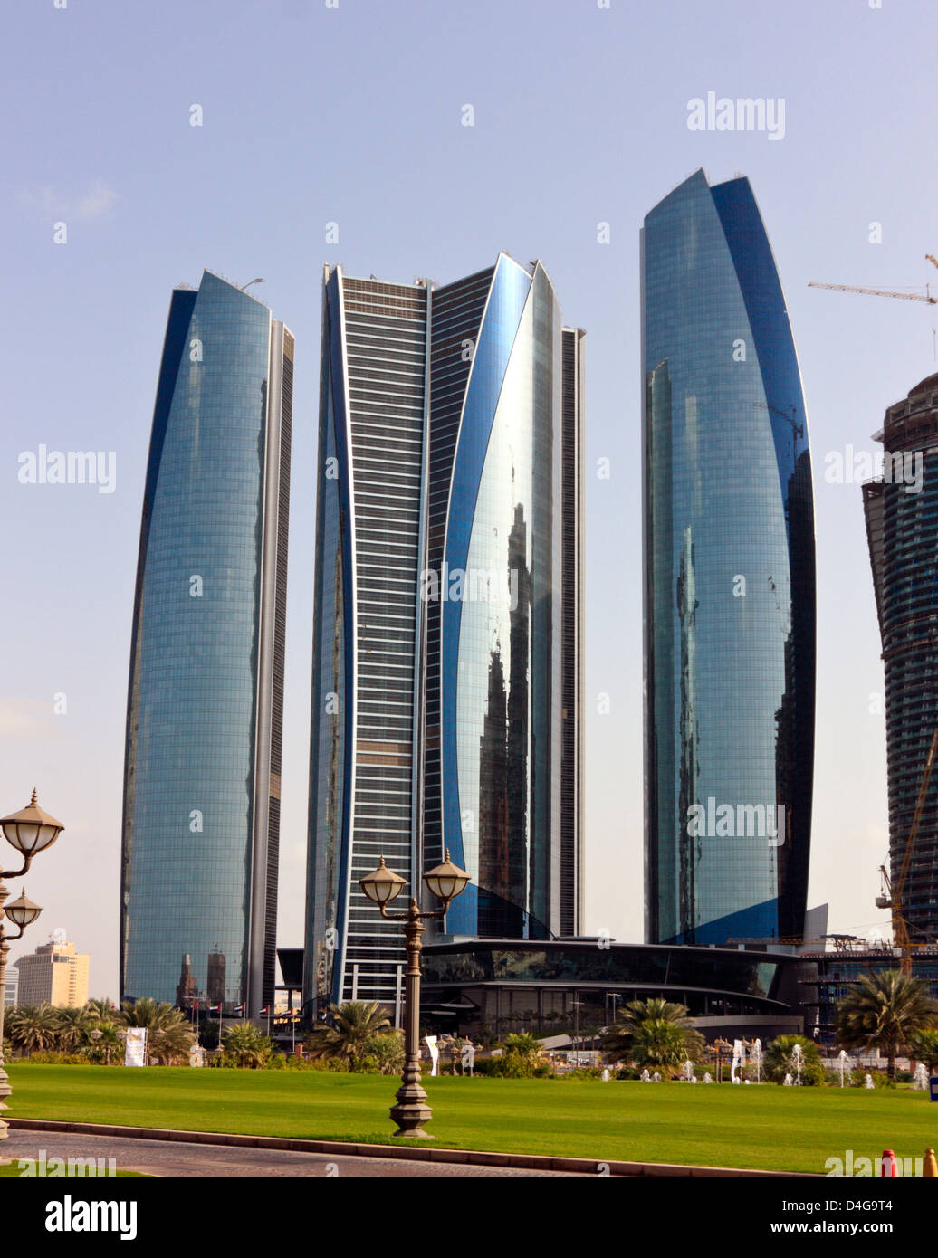 The Etihad Towers, Abu Dhabi, United Arab Emirates Stock Photo
