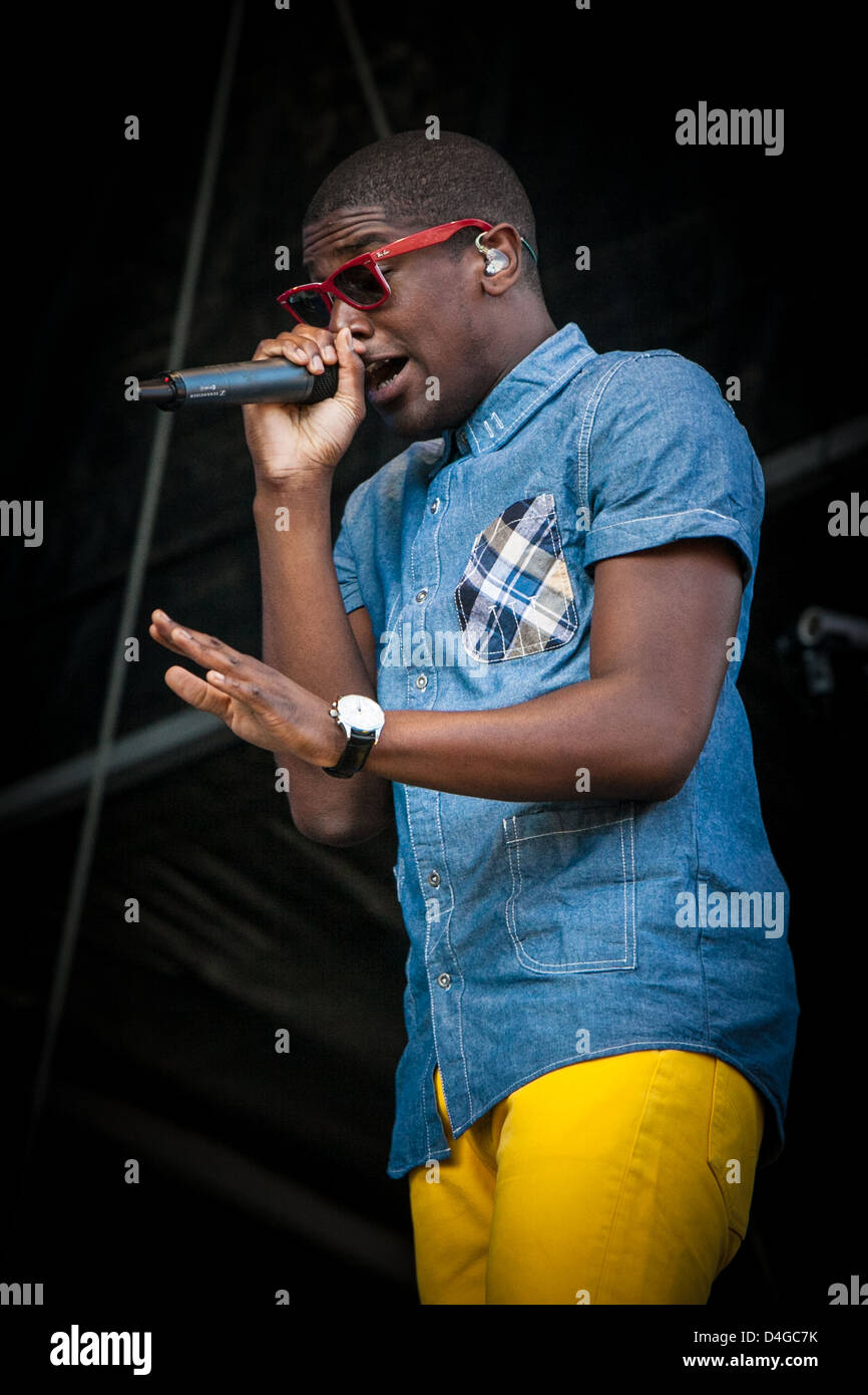 Singer and rapper Labrinth, akaTimothy McKenzie on stage at V Festival, Chelmsford Essex, UK Stock Photo
