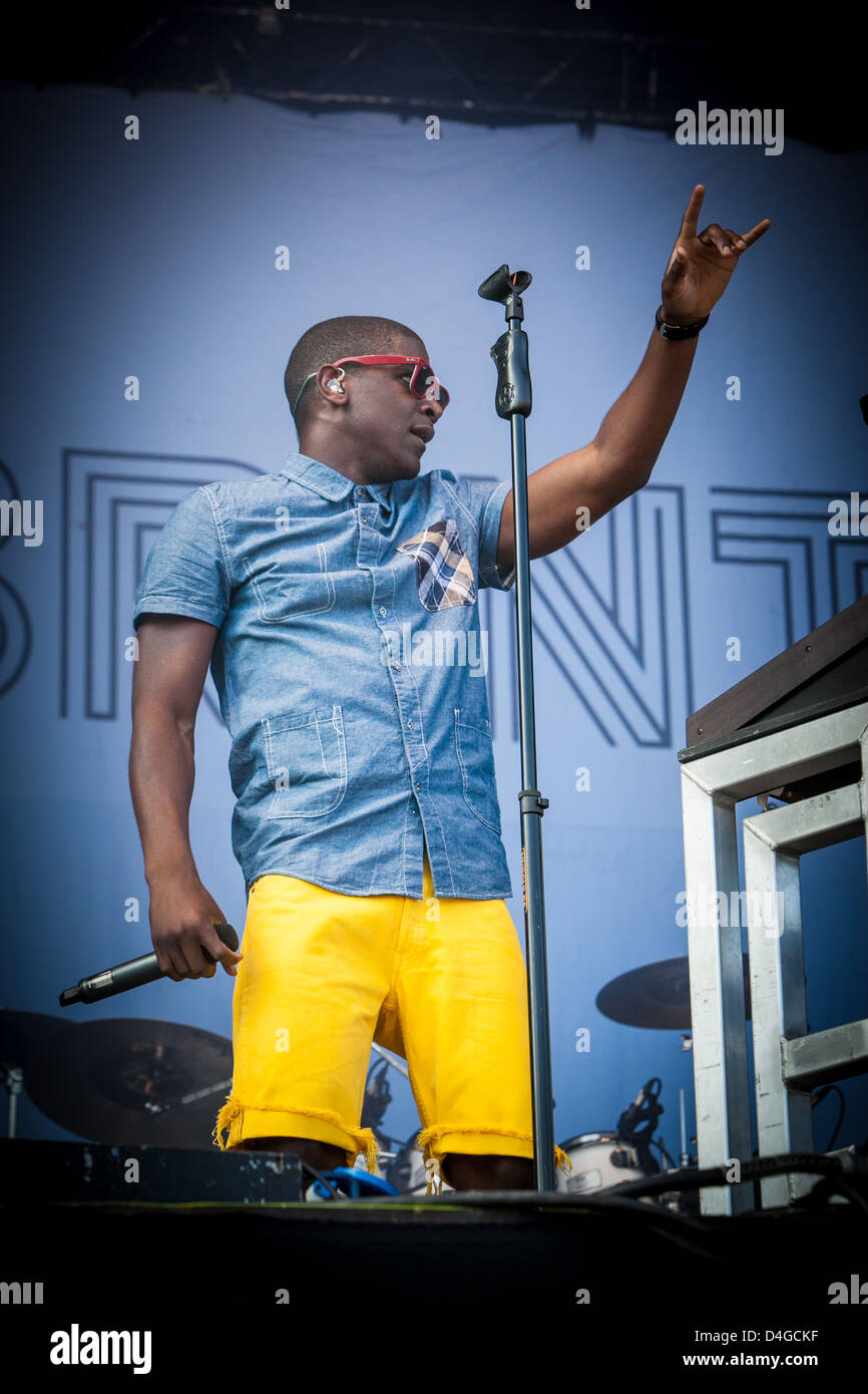 Singer and rapper Labrinth, akaTimothy McKenzie on stage at V Festival, Chelmsford Essex, UK Stock Photo