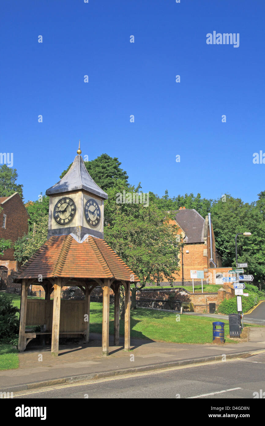 Clock Tower in Kinver High Street, Kinver, Staffordshire, England, UK Stock Photo