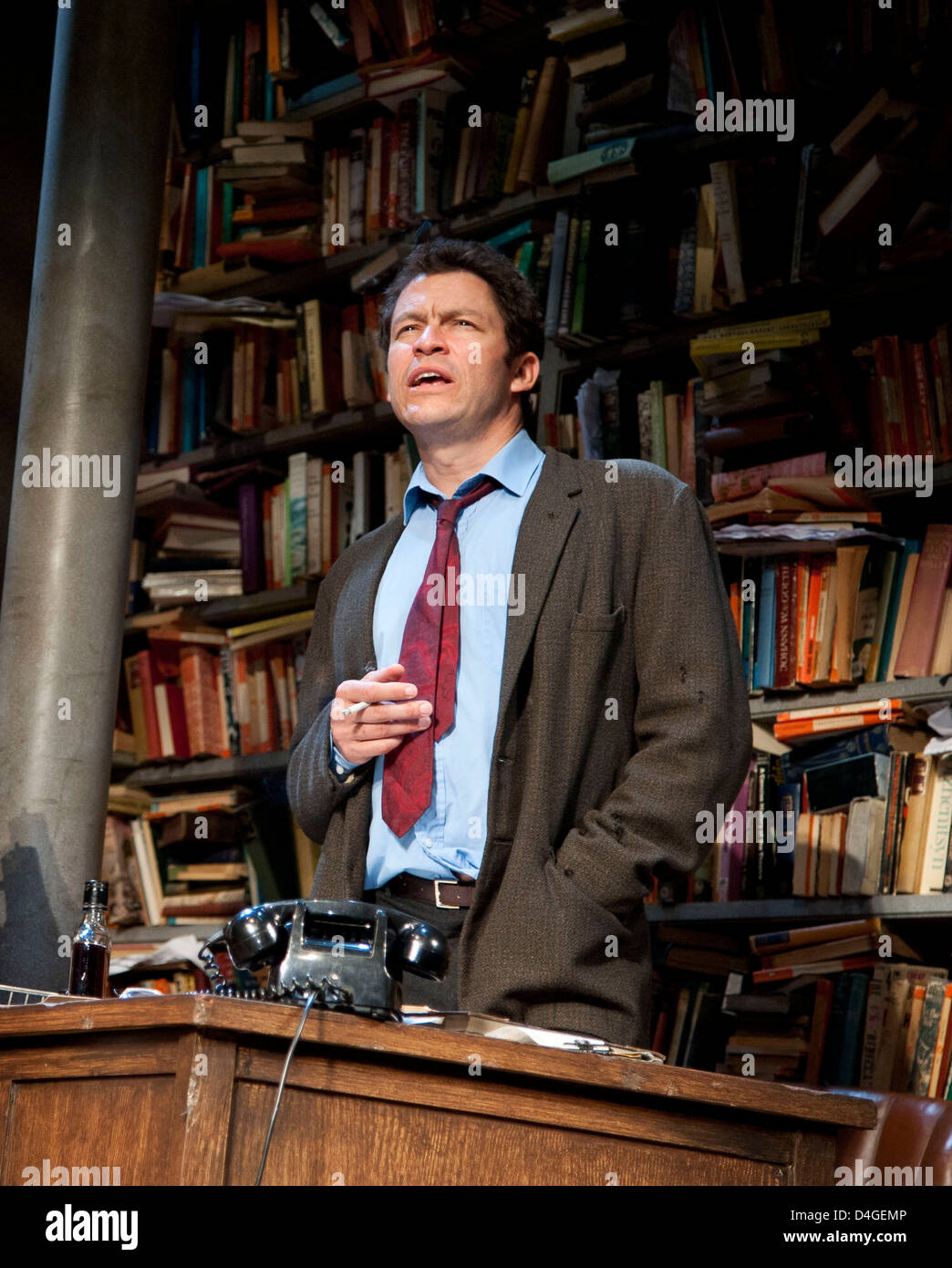 Dominic West (Ben Butley) in BUTLEY by Simon Gray at the Duchess Theatre, London in 2011  design: Peter McKintosh lighting: Howard Harrison director: Lindsay Posner Stock Photo