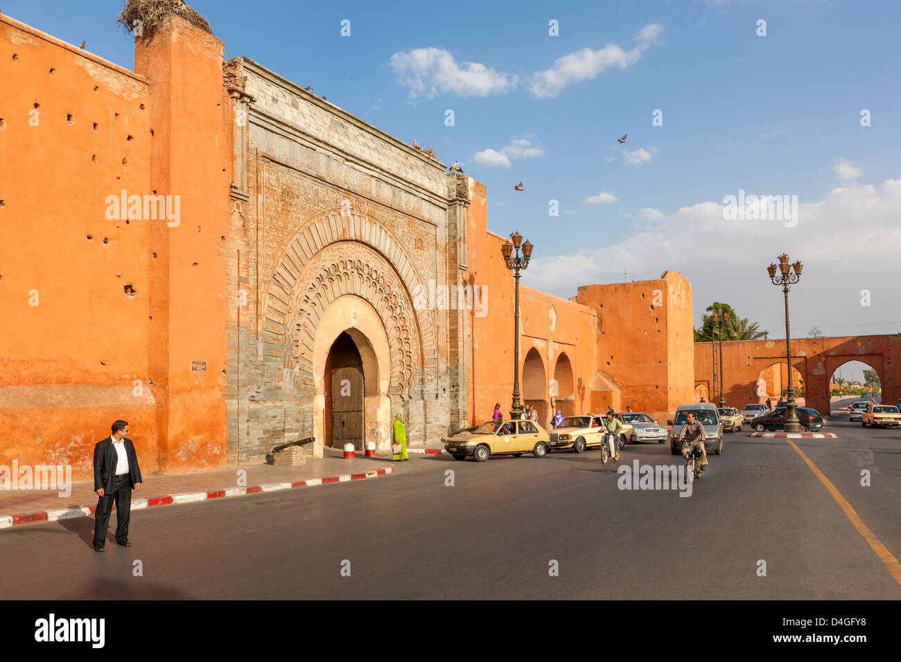 The Bab Agnaou city gate, Marrakesh, Morocco, North Africa. Stock Photo