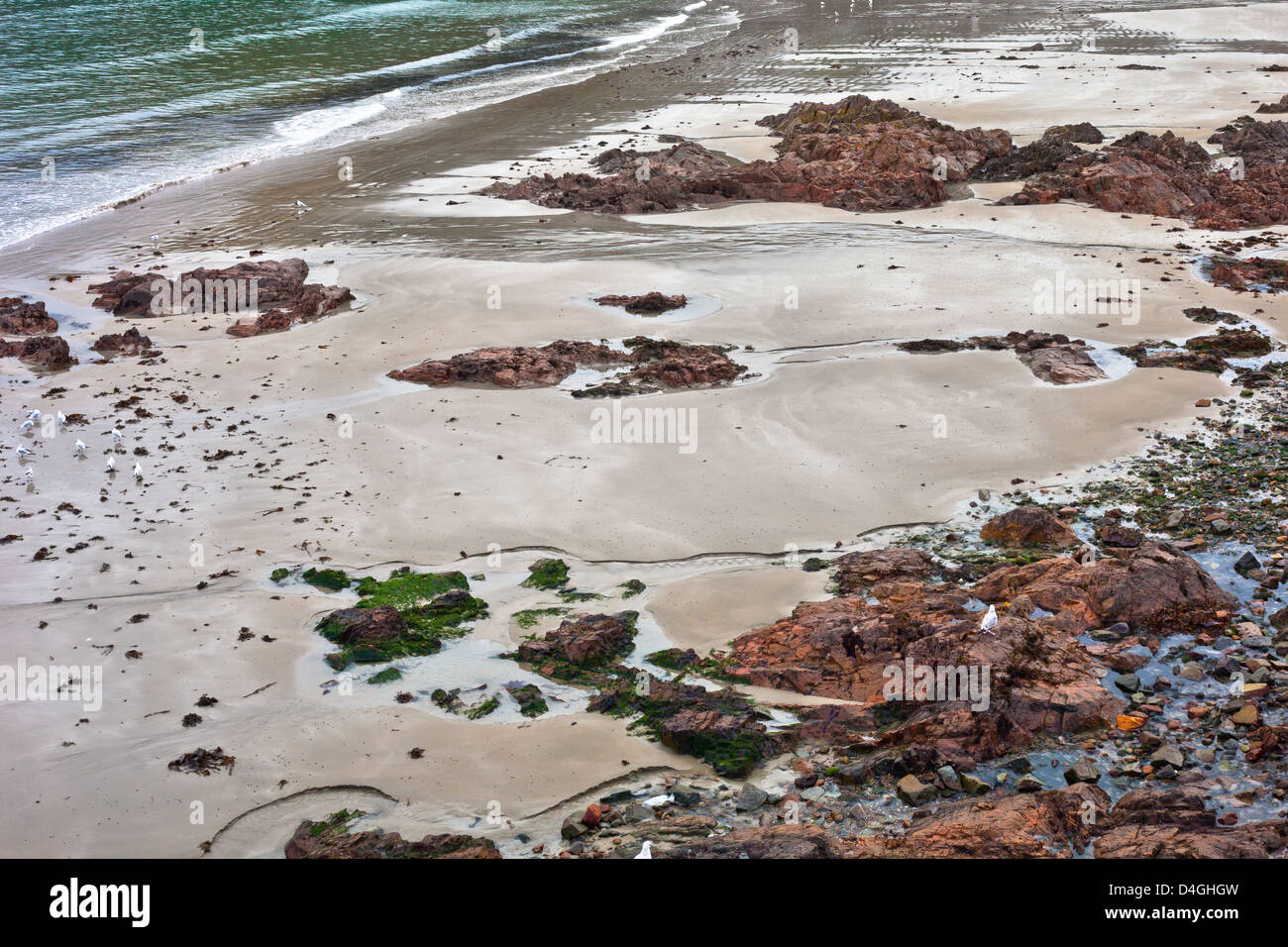 Rocks,sand and sea as a detailed background image Stock Photo - Alamy
