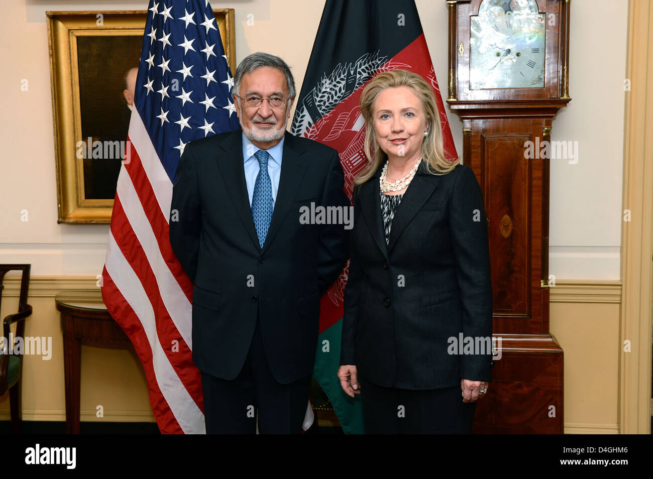 Secretary Clinton With Afghan Foreign Minister Rassoul Stock Photo - Alamy