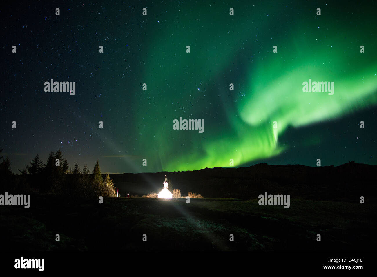 Northern lights - Aurora Borealis in Iceland Stock Photo - Alamy