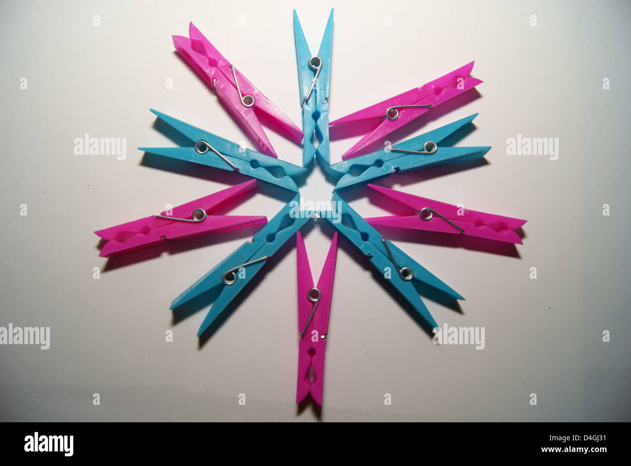 clothes pegs in shape of a star Stock Photo Alamy