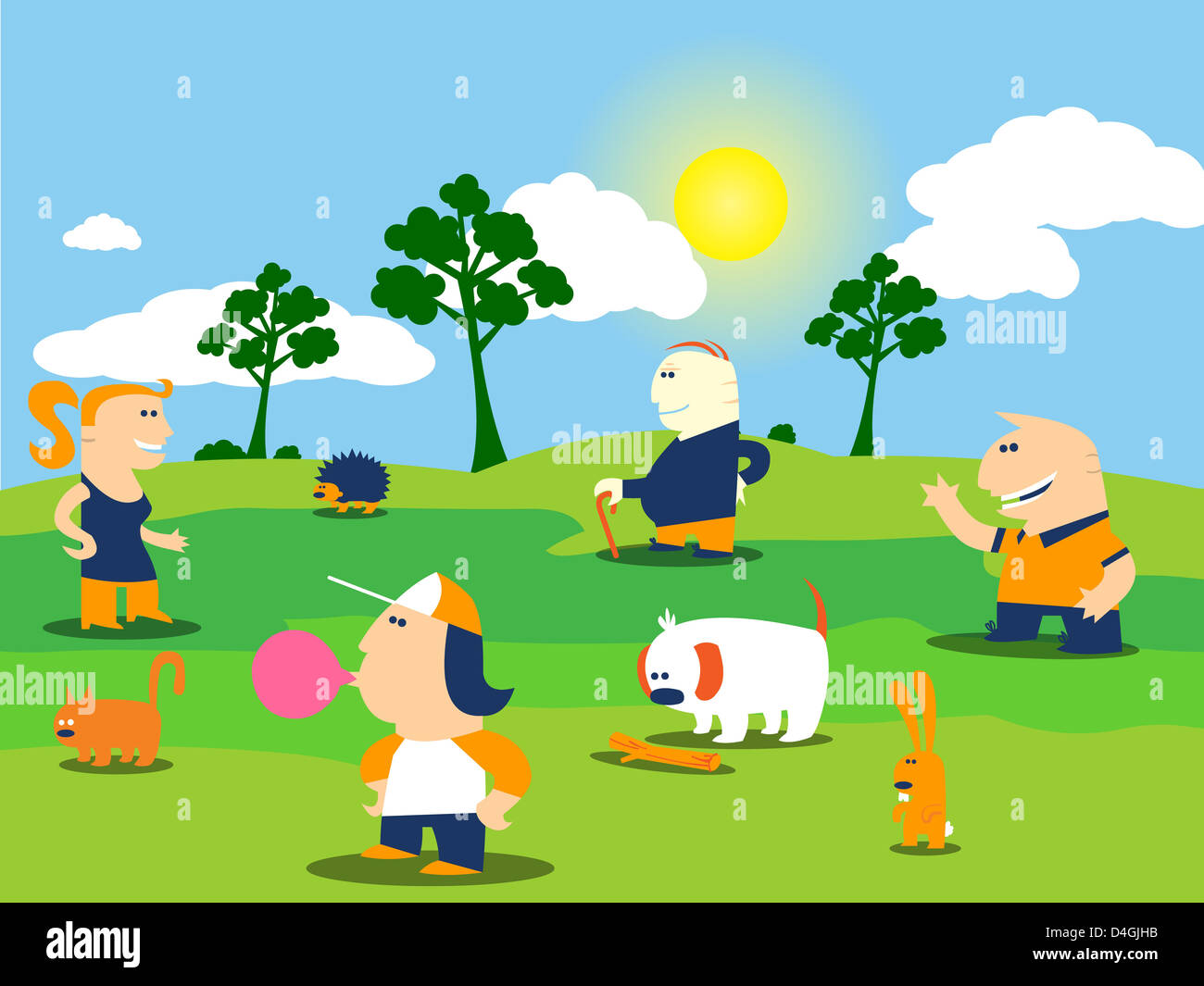 Surrounded by animals hi-res stock photography and images - Alamy