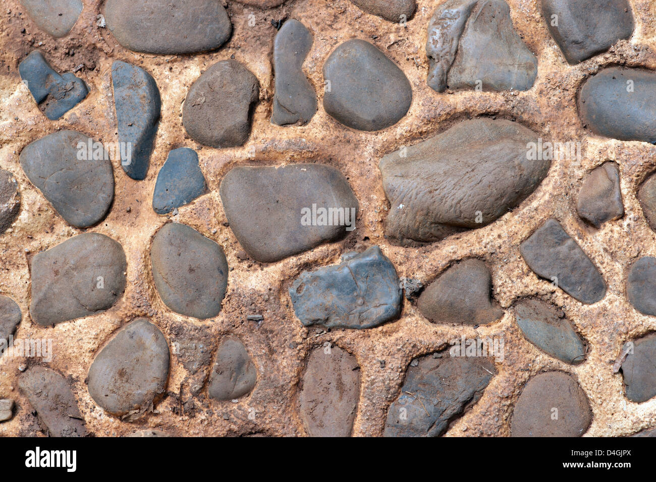 a stone wall or path background texture Stock Photo