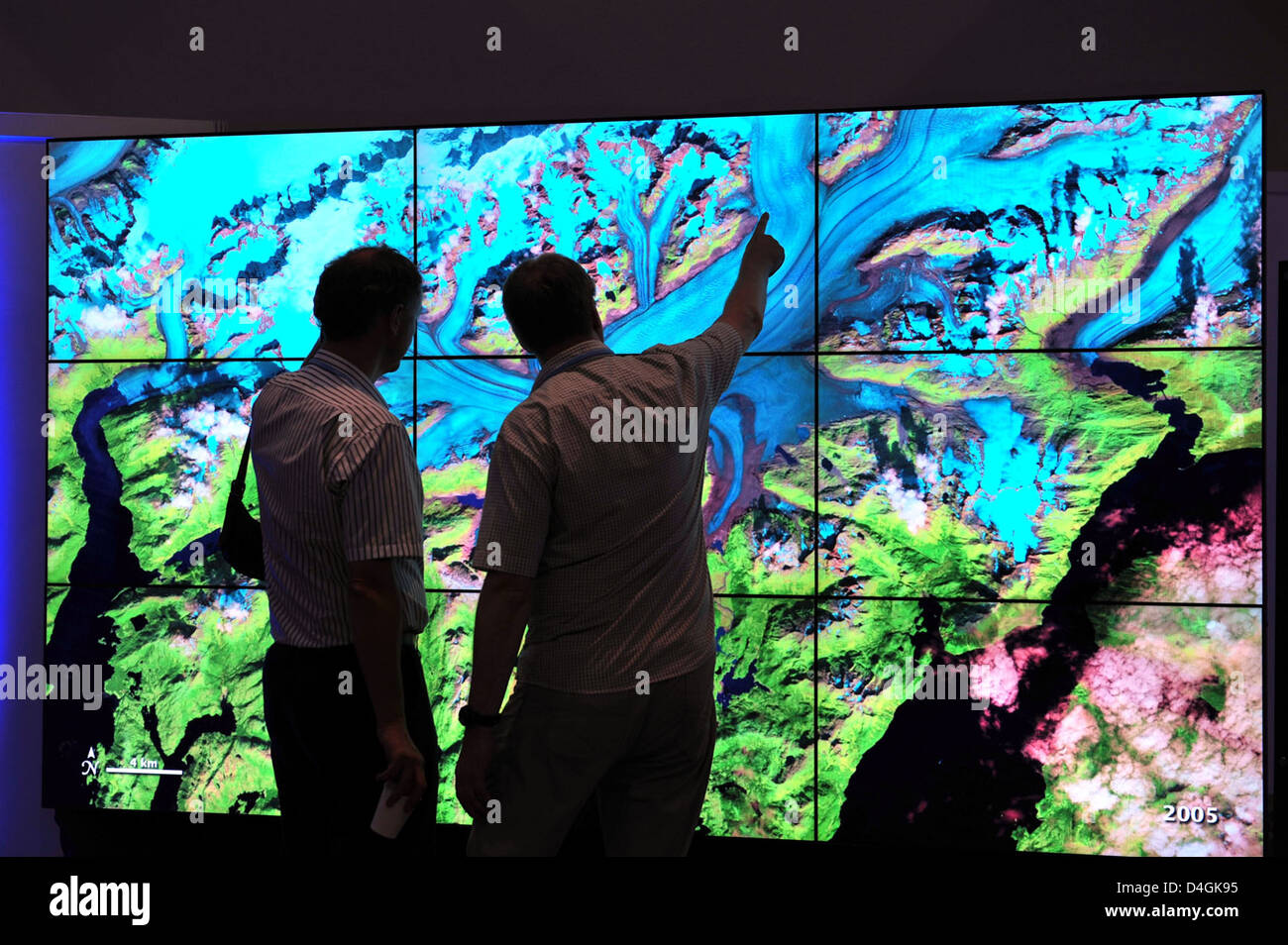 Nasa Data Visualized European Space Scientists View the NASA Data Visualizations Stock Photo ...