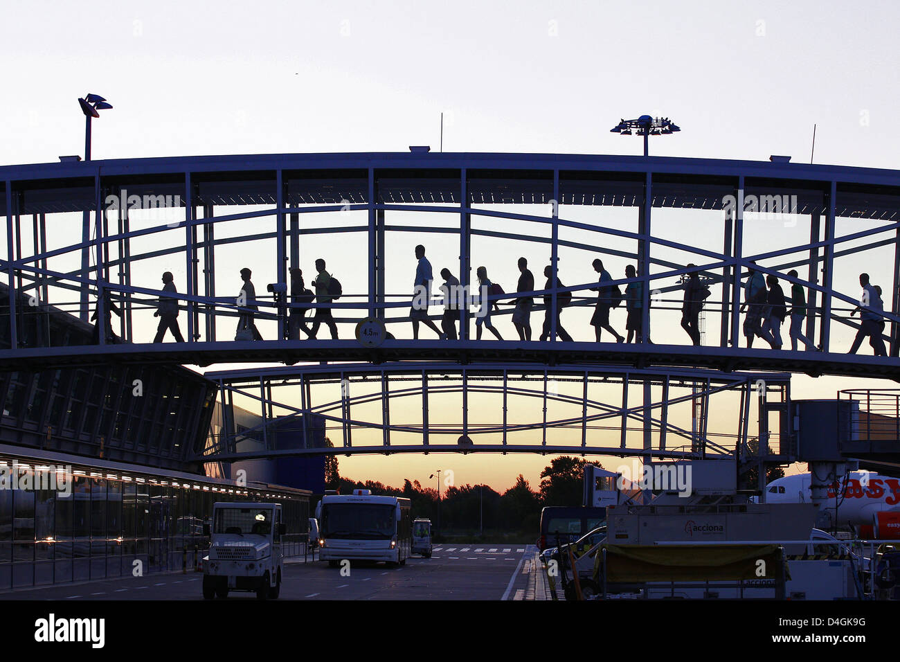 Schoenefeld, Germany, tourists at the airport Berlin Tegel Stock Photo
