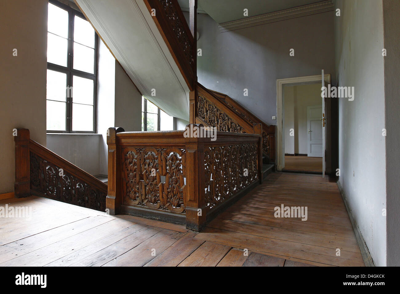 Berlin, Germany, the staircase of the house in front Nicolaihaus in Bruedertsrasse Stock Photo
