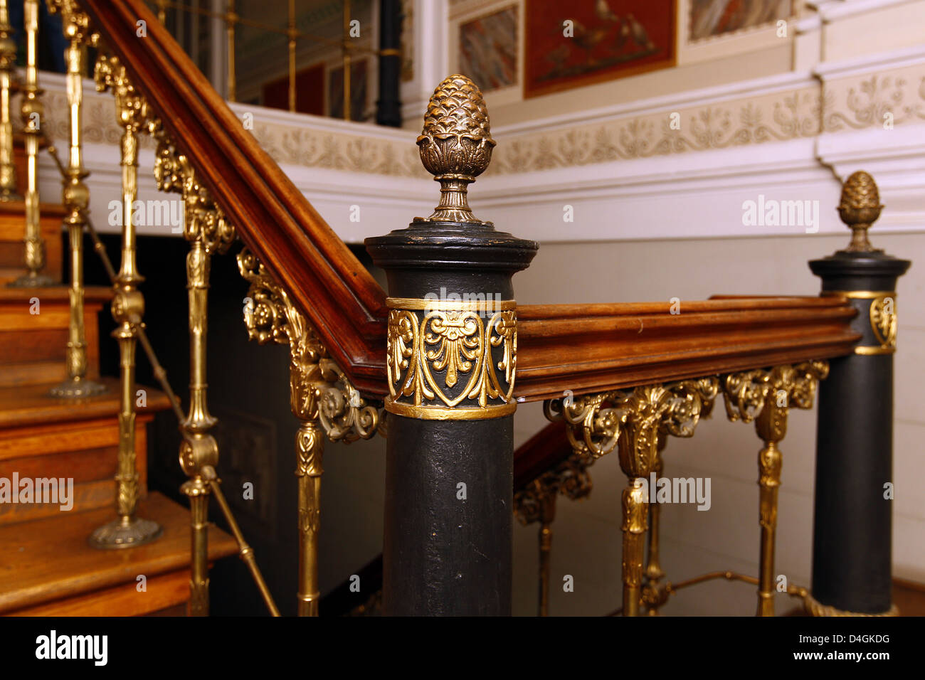 Berlin, Germany, detail of the staircase in the back building of the Nicolai house Stock Photo