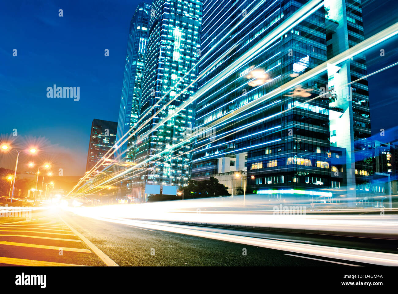 The busy city traffic in China Stock Photo