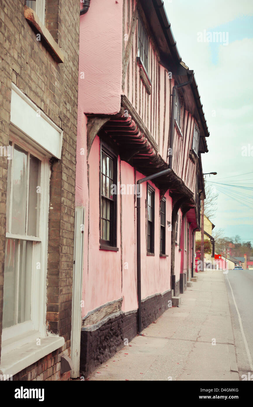 Traditional town houses in Bury St Edmunds, Suffolk Stock Photo Alamy