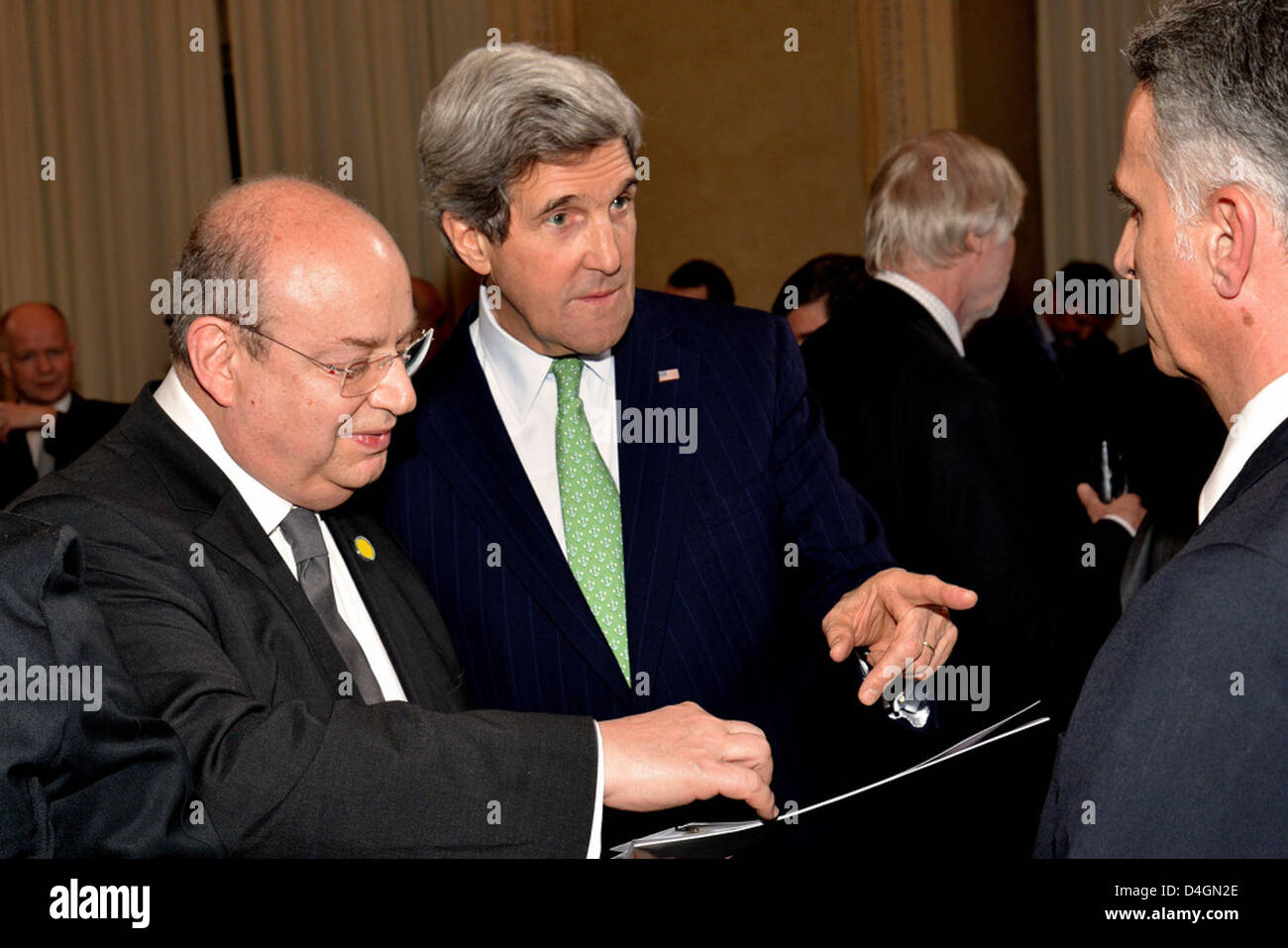 Secretary Kerry With Maltese Foreign Minister ZammitDimech and Swiss