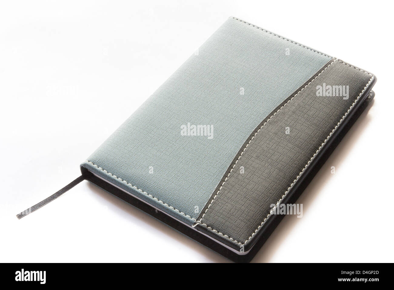 blue and black note book on a white background Stock Photo - Alamy