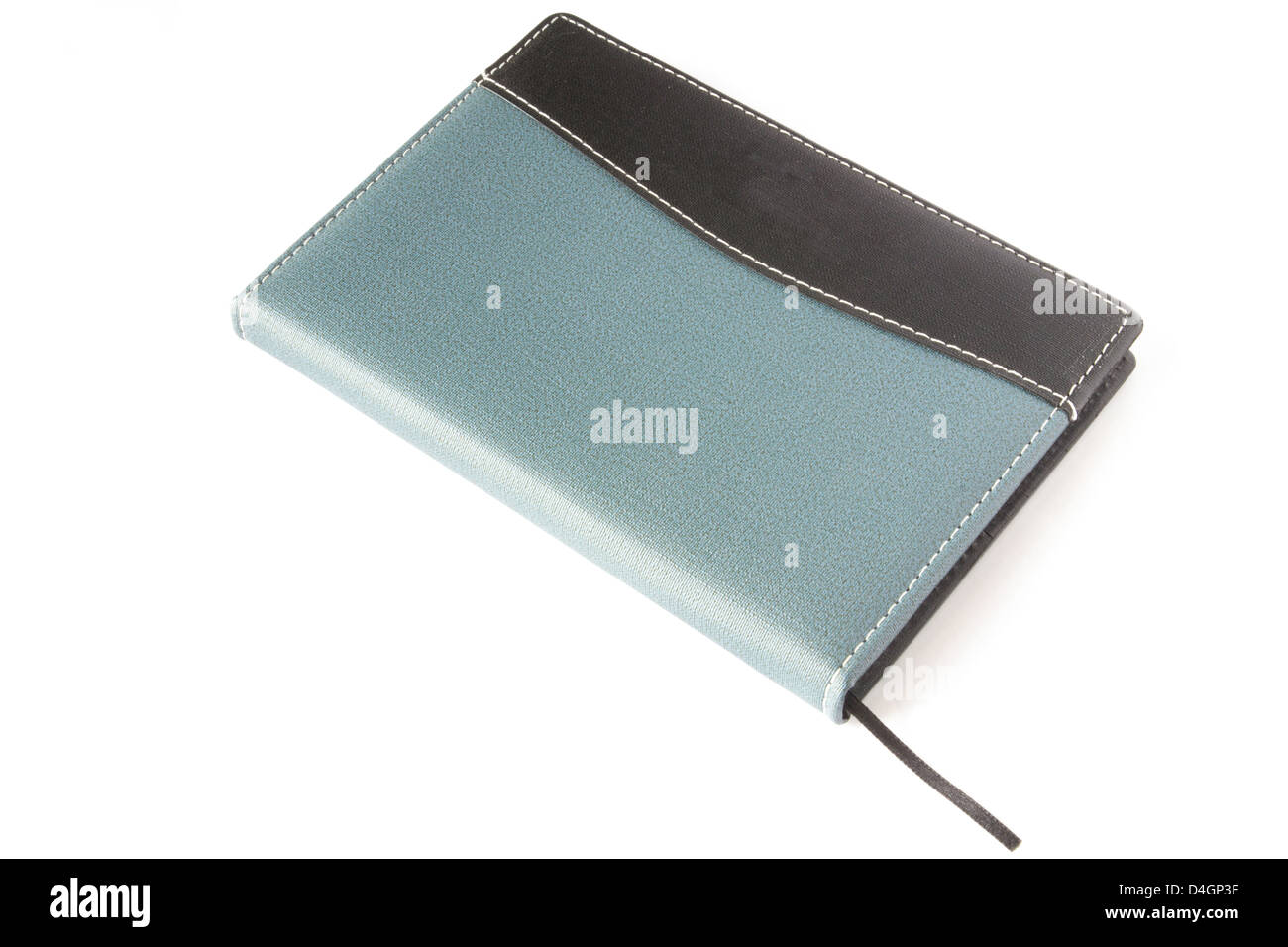 blue and black note book on a white background Stock Photo - Alamy