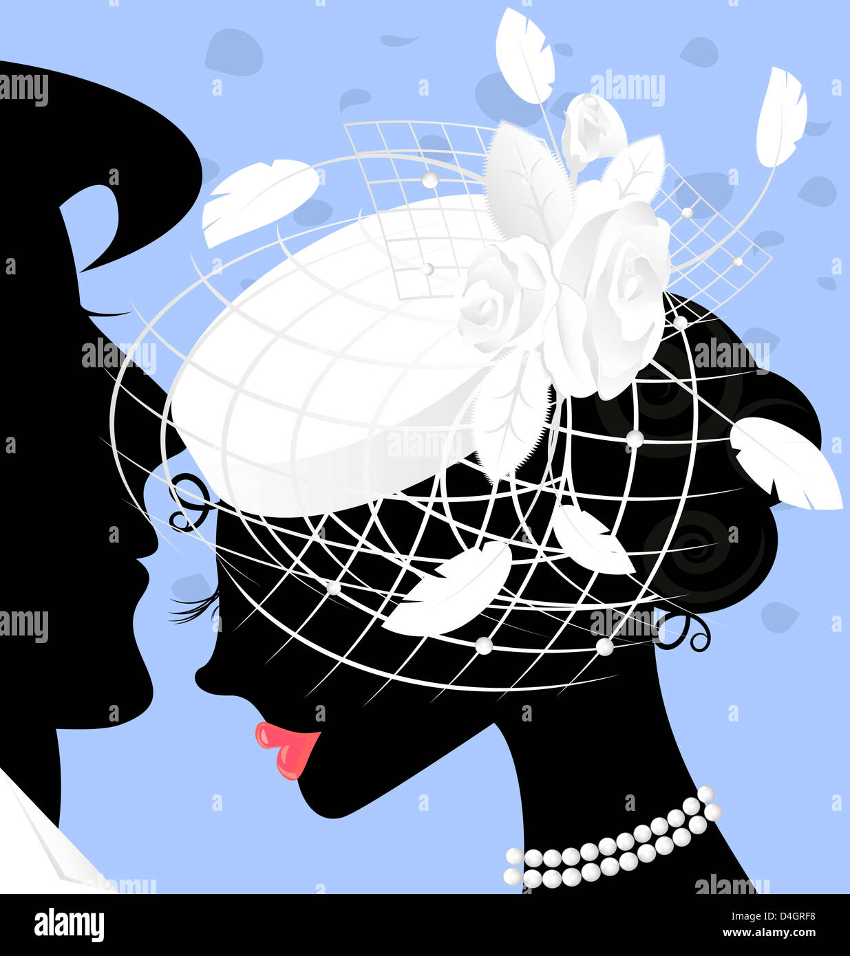Lady in white hat hi-res stock photography and images - Alamy