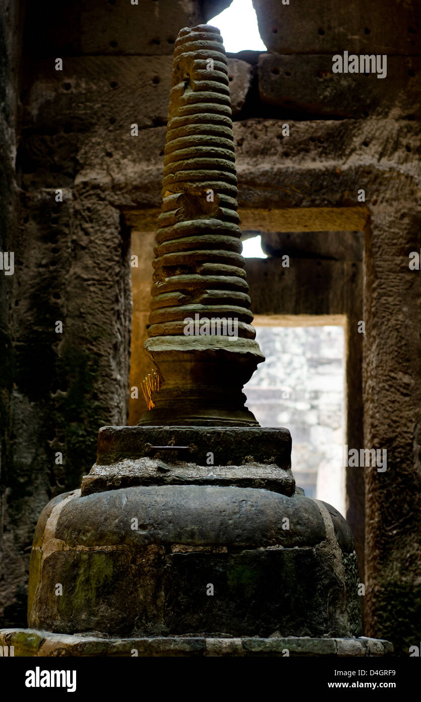 Shiva lingam,Preah Khan ,Angkor Area, Stock Photo