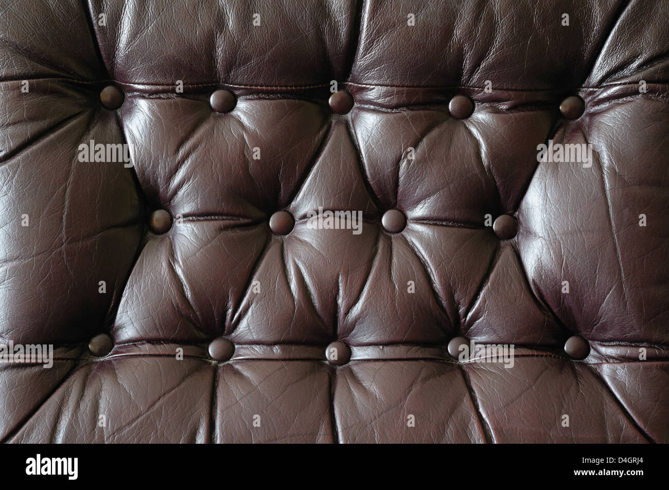 A detail of an old leather couch Stock Photo Alamy