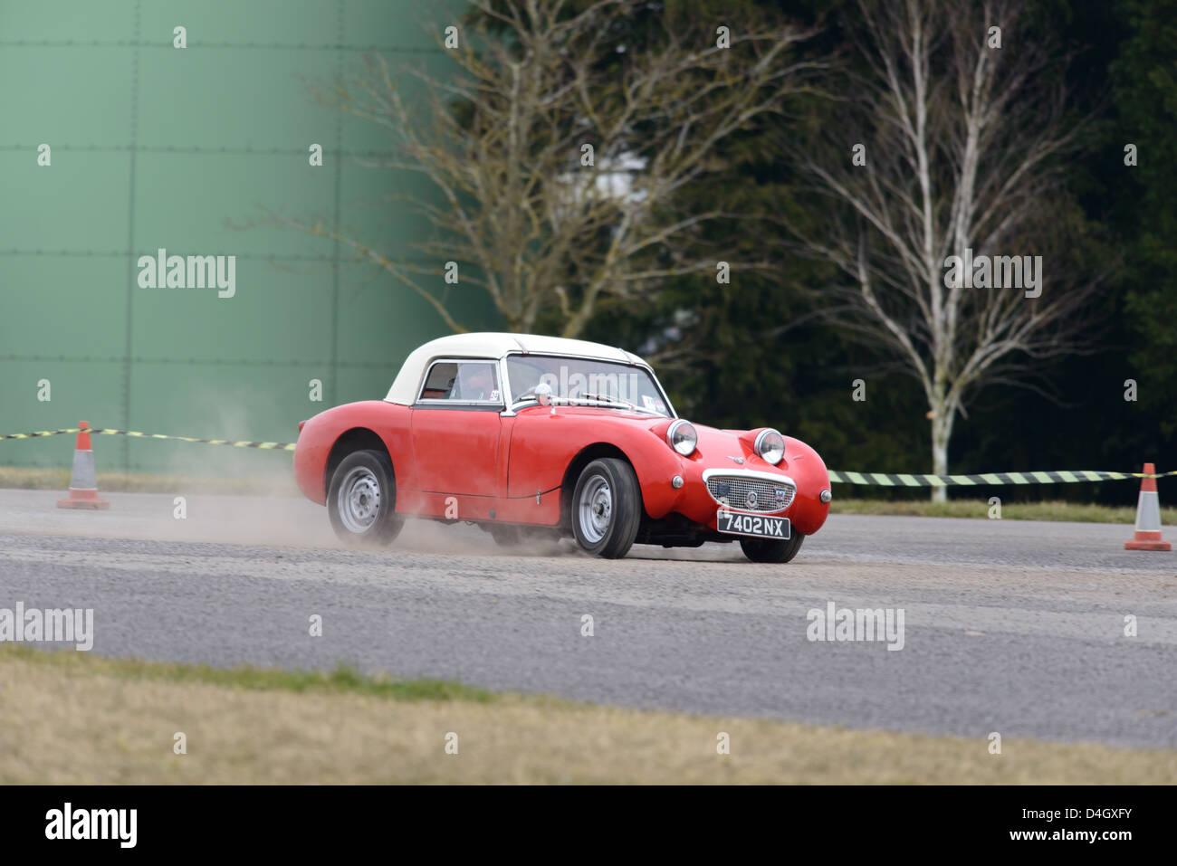 A car taking part in an AutoSolo event at the Cotswold Airport in ...
