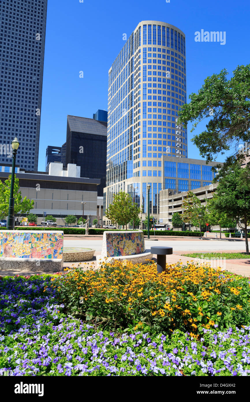 Market Square Park, Houston, Texas, USA Stock Photo