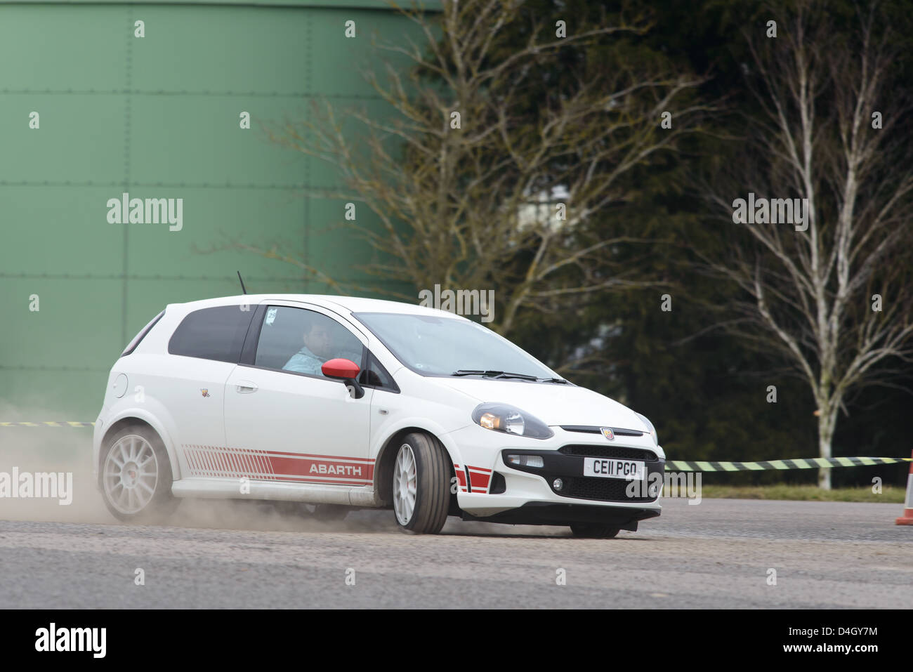 A car taking part in an AutoSolo event at the Cotswold Airport in ...