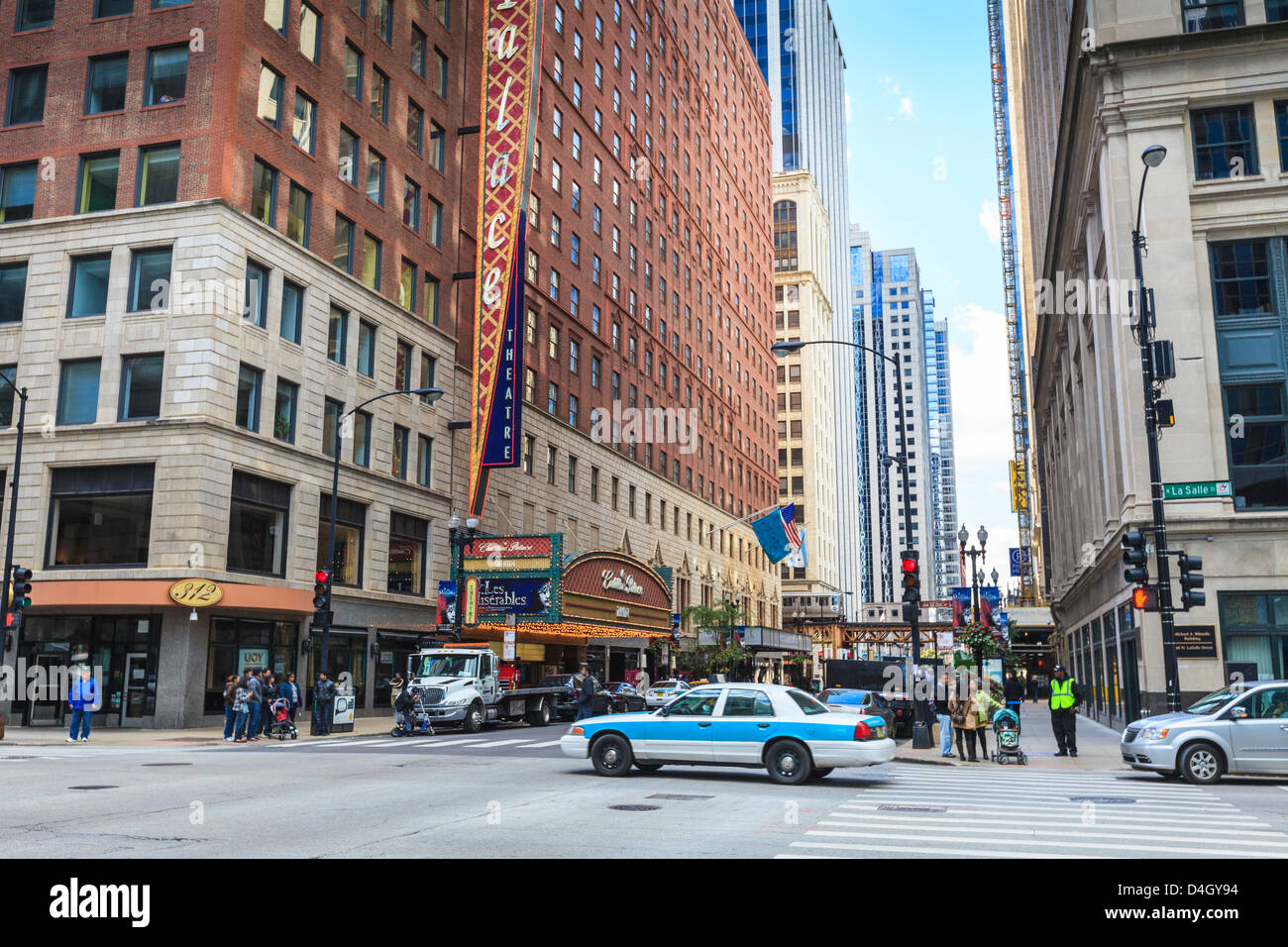 Theatre District, The Loop, Chicago, Illinois, USA Stock Photo