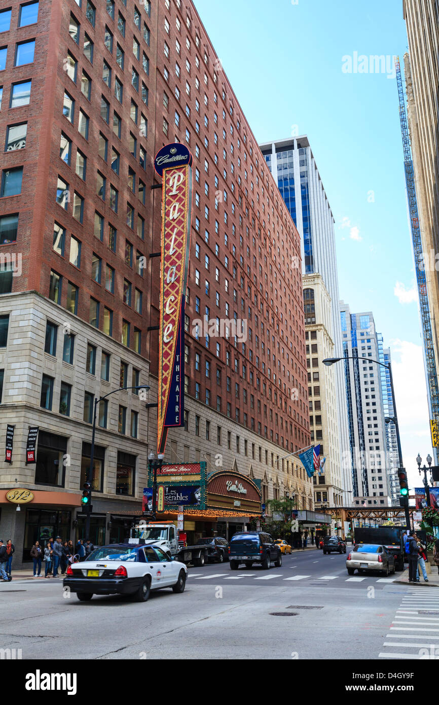 Theatre District, The Loop, Chicago, Illinois, USA Stock Photo