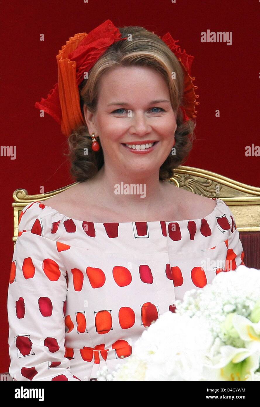 Princess Mathilde of Belgium attends the traditional military ceremony ...