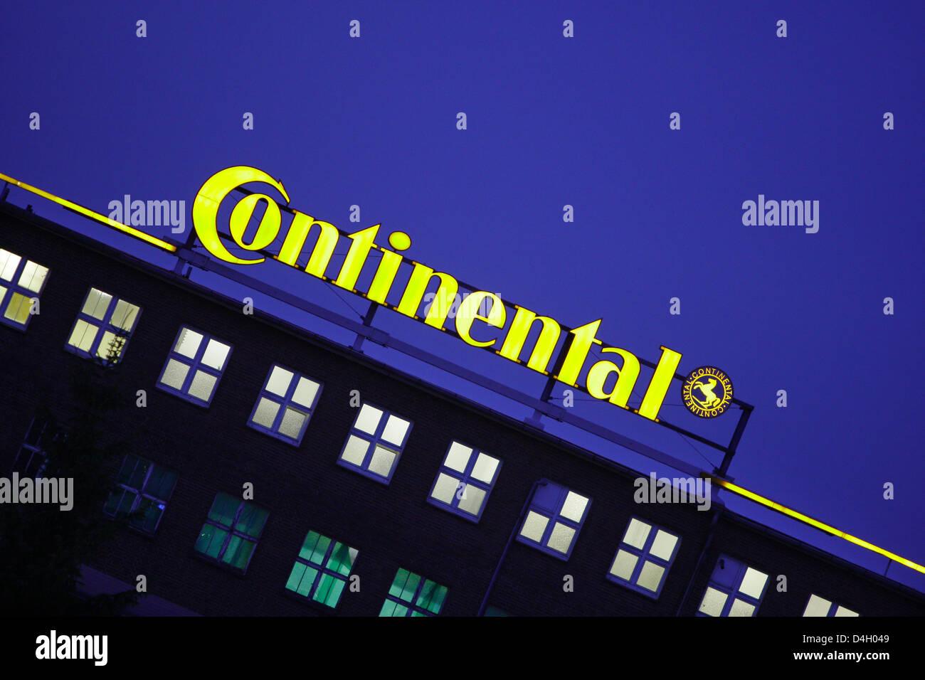 The logo of Continental AG is pictured at the company's facility in
