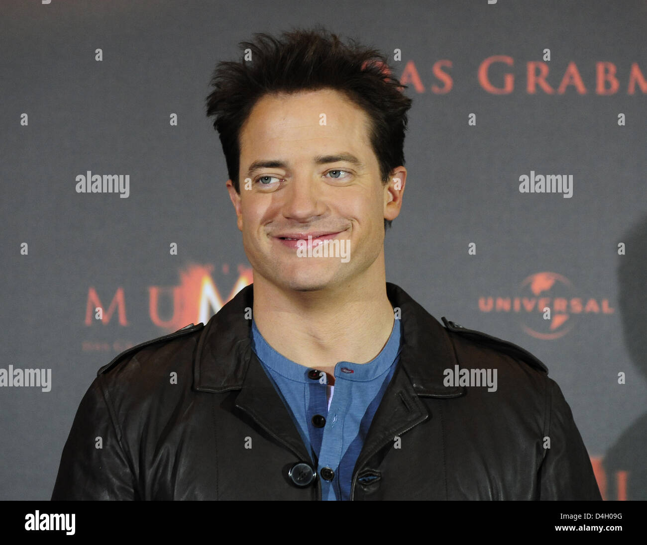 US actor Brandan Fraser poses at the photocall for his film 'The Mummy ...