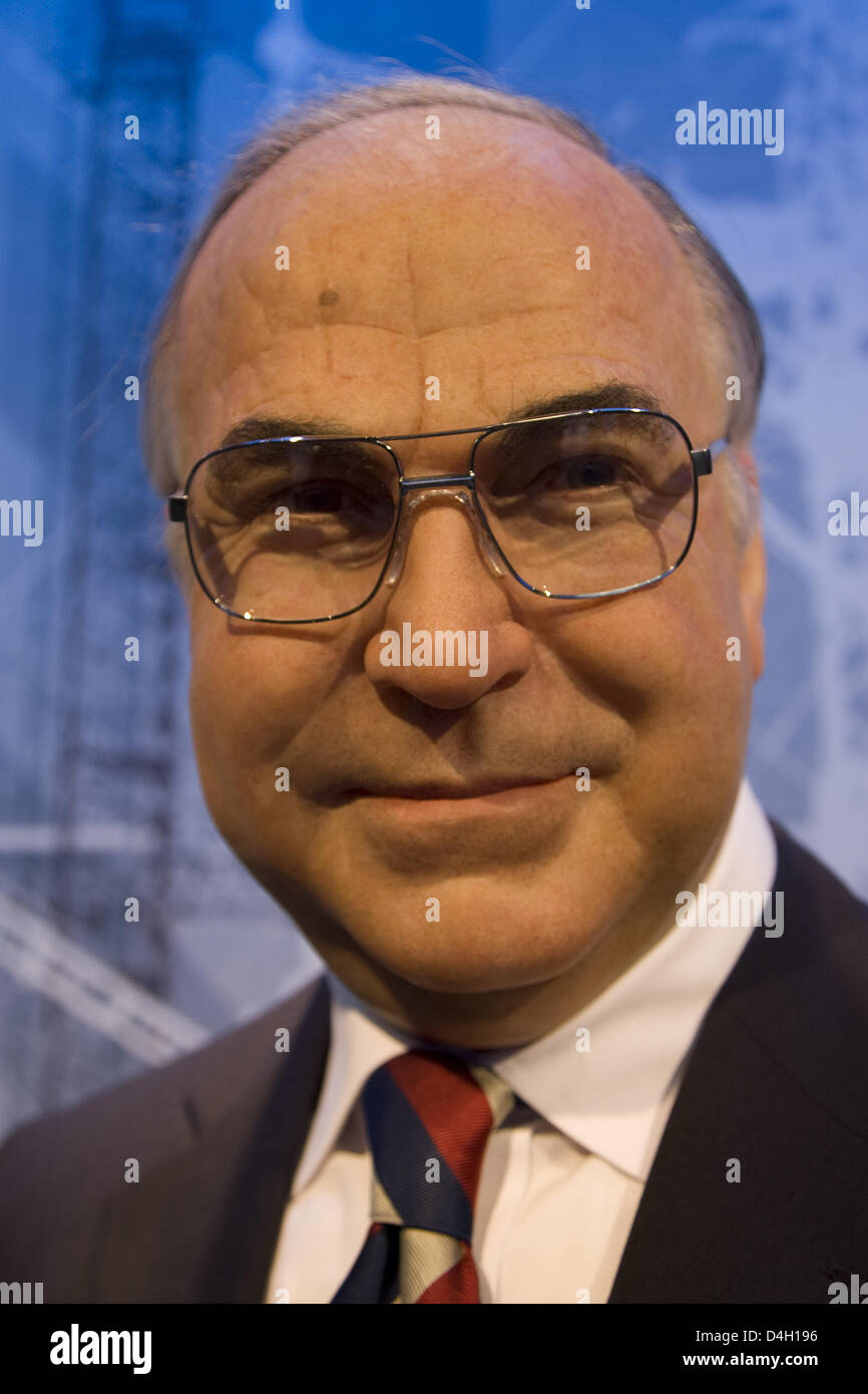 The waxwork of Former German chancellor Helmut Kohl is on display in The waxwork of Former German chancellor Helmut Kohl is on display in