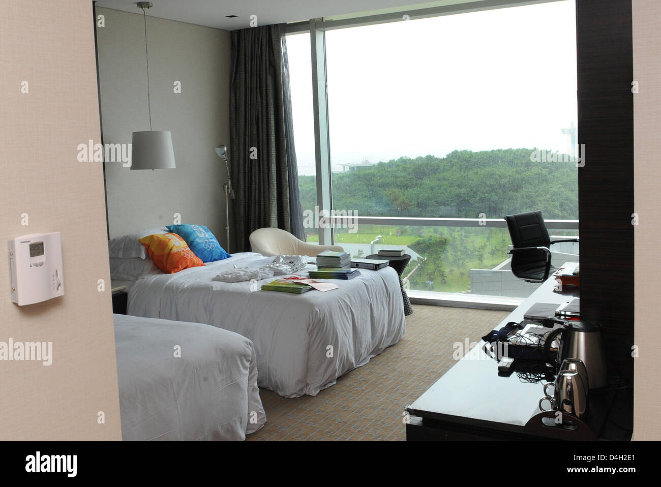An interior view of one of the rooms at the Olympic Village in in