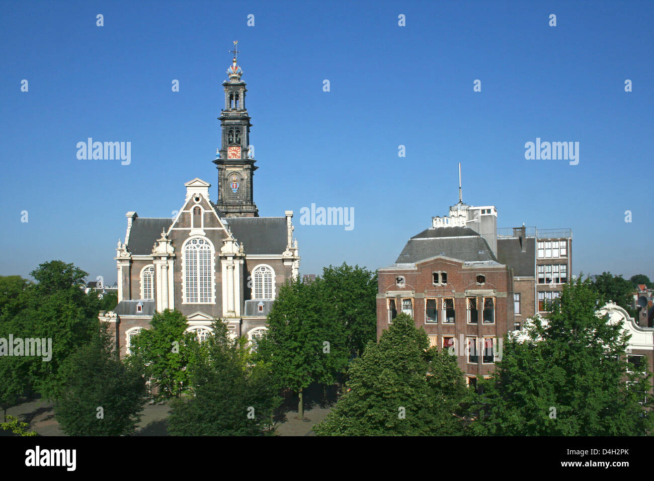The Netherlands Holland Amsterdam Prinsengracht 279-281 Westerkerk Church Golden Age 1620-1631 Architect Hendrick de Keyser Stock Photo