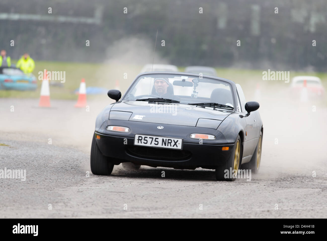 A car taking part in an AutoSolo event at the Cotswold Airport in ...